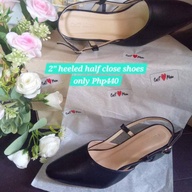 2" half-close heeled shoes