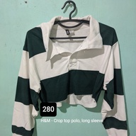 H&M Long sleeve, Crop Polo