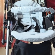 "Aprica Solaria Luminous Navy Stroller: Stylishly illuminating your parenting journey."