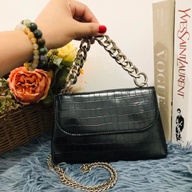 Black Chain Sling Bag