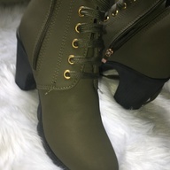 ARMY GREEN ANKLE BOOTS