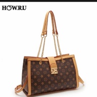 HOWRU BROWN LEATHER SLING BAG