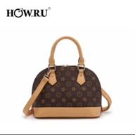 HOWRU BROWN LEATHER SLING BAG