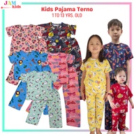 Kids Girls Pajama Terno For 5 to 7 years old Pantulog Pambahay cute cartoon print design sleepwear
