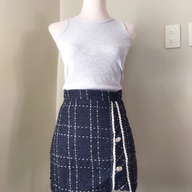 Tweed Black skort