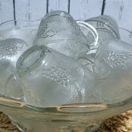 CLASSIC JUICE PUNCH BOWL With 17 pcs glasses