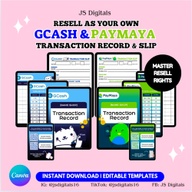 BUNDLE GCASH & PAYMAYA TRANSACTION RECORD & SLIP with Master Resell Rights (MRR)