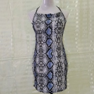 Snake Pattern Sexy Mini Bodycon Dress