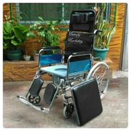 Reclining Commode Wheelchair 2 in 1