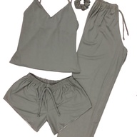Light Gray - Pajama sleepwear set high quality cotton material for women