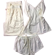 Cream - Pajama sleepwear set high quality cotton material for women