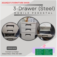 3-Drawer Steel Mobile Pedestal  / Direct Factory Price