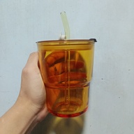 Slub Glass Mini Tumbler with Straw