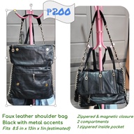 Pre-loved bag (black faux leather)