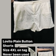 Lovito Plain Button Shorts