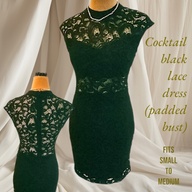 Cocktail Black lace short dress