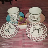 Coffee, Teacups and Saucer Trio Set