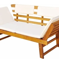 vidaXL CONVERTIBLE BENCH+CUSHIONS