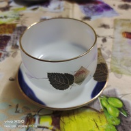 Smoked Glass with Saucer (Fine China)