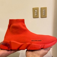 BALENCIAGA SPEED LT KNIT CLEAR SOLE INTENSE RED COLORWAY🩸🩸🩸