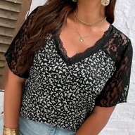 Plus size Pre Loved Original Shein Ditsy Floral Black