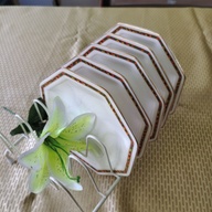 Yin Yang Octagon Cake Plates Set