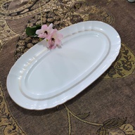 Long Oval White Plate