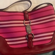 Red Burberry stripes shoulderbag