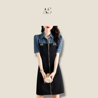 Denim Front Zipper Dress