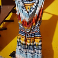 Colorful Tribal Open Back Dress (Rush Sale)