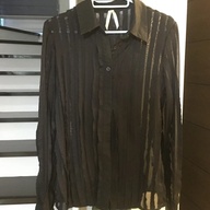 Vintage Beverly Hills Polo Club Black Long Sleeve Polo (Large on tag)