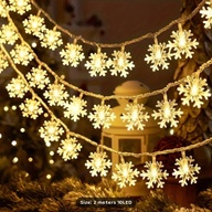 LED Snowflakes Curtain Lights