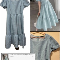 lovito puff blue dress