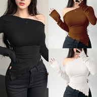 Assymetrical Long Sleeve Bodycon Tshirt