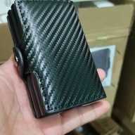 Unisex Wallet Hard case atm holder double layer rfid anti theft