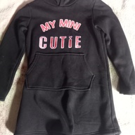 Hoodie jacket semi dress for children female