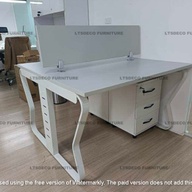 WORKSTATION TABLE WITH SCREEN PANEL