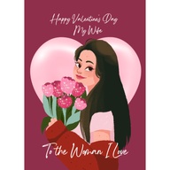 FiBei Greetings Valentines To The Woman I Love Poetry Card