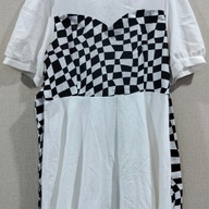 Racer Dress White With String Details