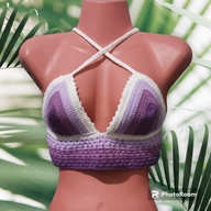 Handmade ombre purple bralette