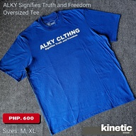 ALKY Signifies Truth and Freedom Oversized Tee in Blue