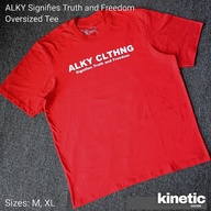 ALKY Signifies Truth and Freedom Oversized Tee in Red