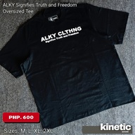 ALKY Signifies Truth and Freedom Oversized Tee in Black