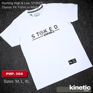 Hunting High & Low 'STOKED' Classic Fit T-Shirt in White