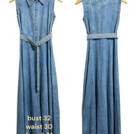 Maxi button down denim dress