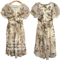 Floral silk chiffon dress