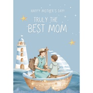 FiBei Greetings Mother's Day Truly The Best Mom Poetry Talking Card - Scan the Purple QR Code to Activate Talking Card