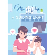 FiBei Greetings Mother's Day A Guiding Light Poetry Talking Card - Scan the Purple QR Code to Activate Talking Card