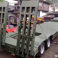 flat lowbed trailer 80tons 40ft 4-axle