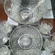 Glass Punch Bowl Set